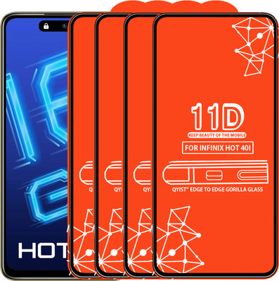 Qyist Edge To Edge Tempered Glass for Infinix Hot 40I(Pack of 4)