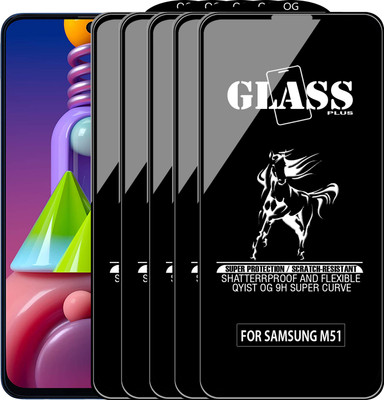 Qyist Edge To Edge Tempered Glass for SAMSUNG GALAXY M51(Pack of 5)