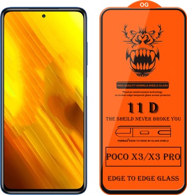 Forego Edge To Edge Tempered Glass for Poco X3(Pack of 1)