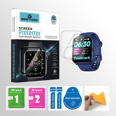 SOMTONE Edge To Edge Tempered Glass for Fastrack Limitless FS1 1.95 inch Smartwatch 2 PROTECTOR + 2 WIPES + 2 DUST REMOVAL STICKER + 1 WIPER(Pack of 2) SOMTONE Edge To Edge Tempered Glass for Fastrack Limitless FS1 1.95 inch Smartwatch 2 PROTECTOR + 2 WIPES + 2 DUST REMOVAL STICKER + 1 WIPER(Pack of 2)