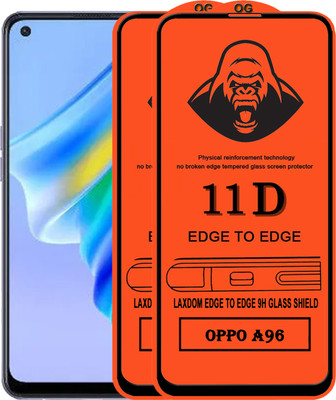 Laxdom Edge To Edge Tempered Glass for OPPO A96(Pack of 2)
