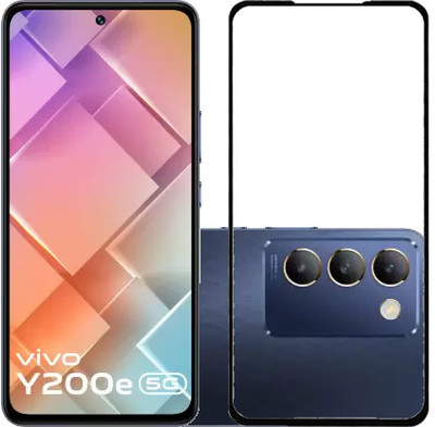 HOBBYTRONICS Edge To Edge Tempered Glass for vivo Y200e 5G, vivo Y200e, Vivo Y200e 5G, Vivo Y200e(Pack of 1)