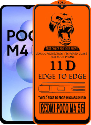 TWIGLO Edge To Edge Tempered Glass for REDMI POCO M4 5G(Pack of 1)