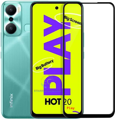 Gadget Five Edge To Edge Tempered Glass for Infinix HOT-20 Play(Pack of 2)