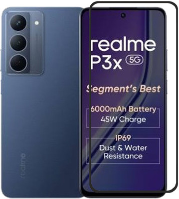 AKSHUD Edge To Edge Tempered Glass for Realme P3x, Realme P3x 5g(Pack of 1)