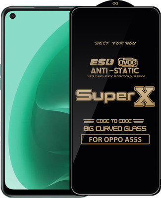 Qyist Edge To Edge Tempered Glass for OPPO A55S(Pack of 1)