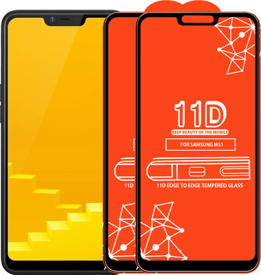 Qyist Edge To Edge Tempered Glass for Realme C1(Pack of 2)