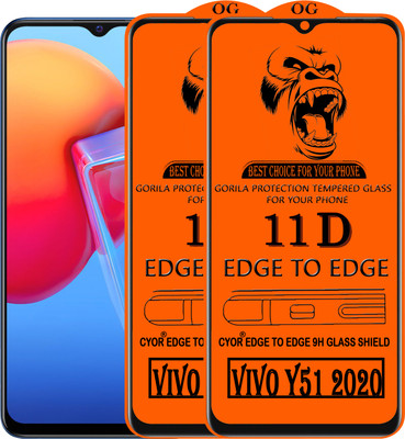 CYOR Edge To Edge Tempered Glass for VIVO Y51 2020(Pack of 2)