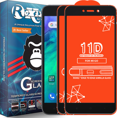 Roxel Edge To Edge Tempered Glass for Redmi Go(Pack of 2)