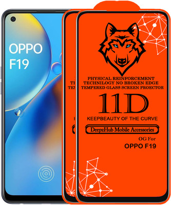 CRodible Edge To Edge Tempered Glass for OPPO F19(Pack of 2)