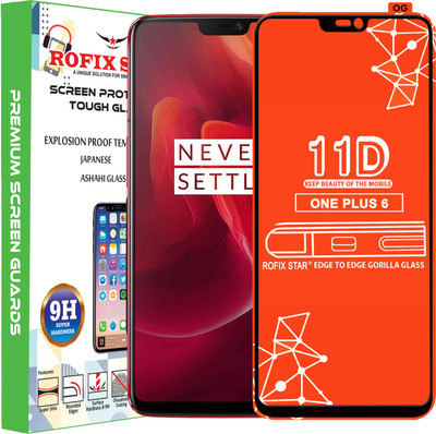 Rofix star Edge To Edge Tempered Glass for OnePlus 6(Pack of 1)
