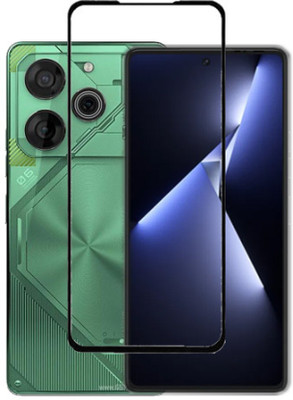 RCHJV Edge To Edge Tempered Glass for Tecno Pova 6 PRO(Pack of 1)