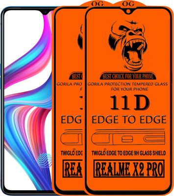 TWIGLO Edge To Edge Tempered Glass for Realme X2 Pro(Pack of 3)