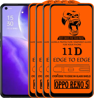 CYOR Edge To Edge Tempered Glass for OPPO RENO 5(Pack of 4)