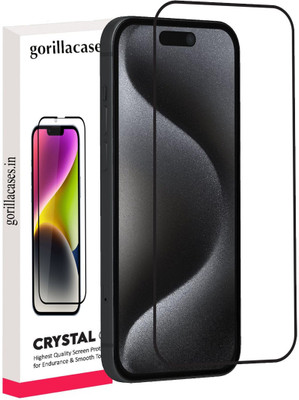 Gorilla Cases Edge To Edge Tempered Glass for Apple iPhone 15 Pro Max(Pack of 1)