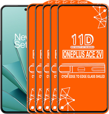 CYOR Edge To Edge Tempered Glass for ONEPLUS ACE 2V(Pack of 5)