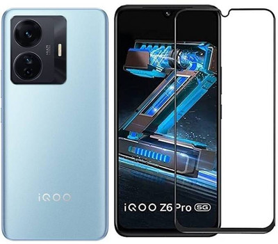 YOGIJEET Edge To Edge Tempered Glass for iQOO Z6 Pro(Pack of 1)