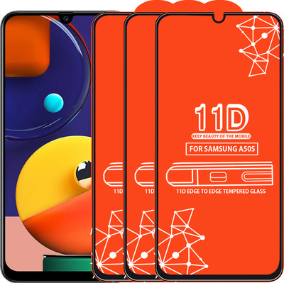 Roxel Edge To Edge Tempered Glass for Samsung Galaxy A50S(Pack of 3)