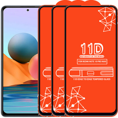 Roxel Edge To Edge Tempered Glass for Redmi Note 10 Pro Max(Pack of 3)