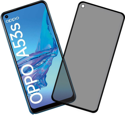 HUPSHY Edge To Edge Tempered Glass for OPPO A53S(Pack of 1)