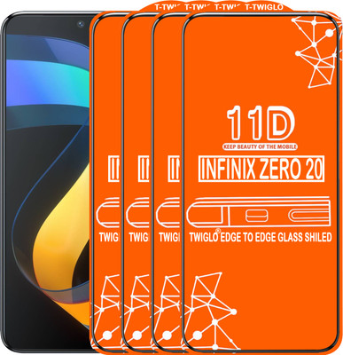 TWIGLO Edge To Edge Tempered Glass for INFINIX ZERO 20(Pack of 4)