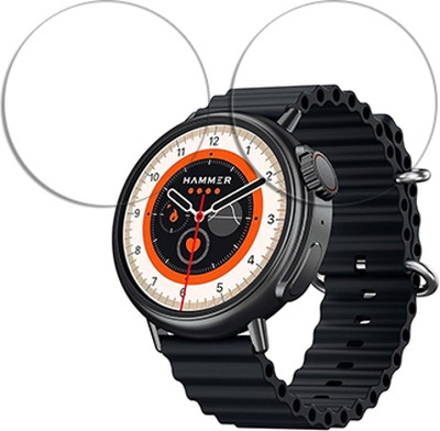 SOMTONE Edge To Edge Tempered Glass for HAMMER Active 3.0 1.39 inch SMARTWATCH SCREEN GUARD(Pack of 2)