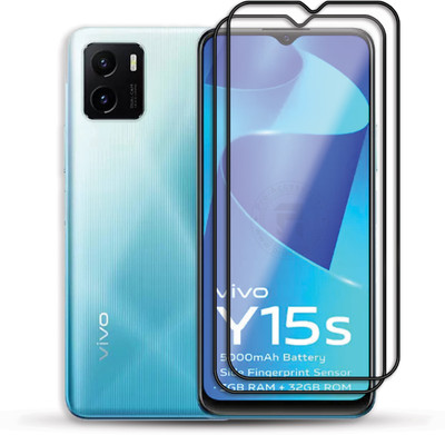 PROACCS Edge To Edge Tempered Glass for VIVO Y15S(Pack of 2)