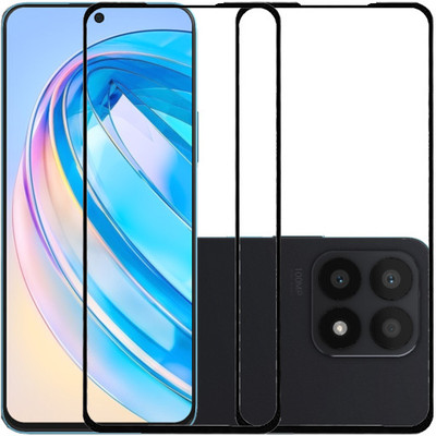 HOBBYTRONICS Edge To Edge Tempered Glass for Honor X8a, HONOR X8A(Pack of 2)