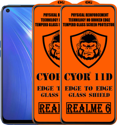 CYOR Edge To Edge Tempered Glass for REALME 6I(Pack of 2)