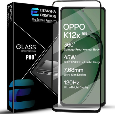 EITANSHA CREATION Edge To Edge Tempered Glass for OPPO K11x 5G, OPPO K11x, OPPO K12x 5G, OPPO K12x(Pack of 1)