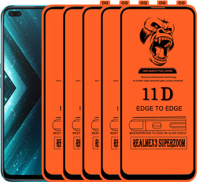 PFOAM Edge To Edge Tempered Glass for REALME X3 SUPER ZOOM(Pack of 5)