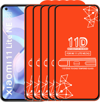 Roxel Edge To Edge Tempered Glass for Mi 11 Lite Ne(5G)(Pack of 5)