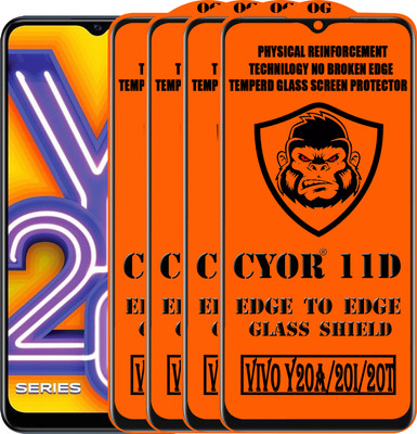 CYOR Edge To Edge Tempered Glass for VIVO Y20I(Pack of 4)