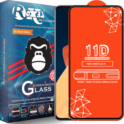 Roxel Edge To Edge Tempered Glass for Oneplus 9(Pack of 1)
