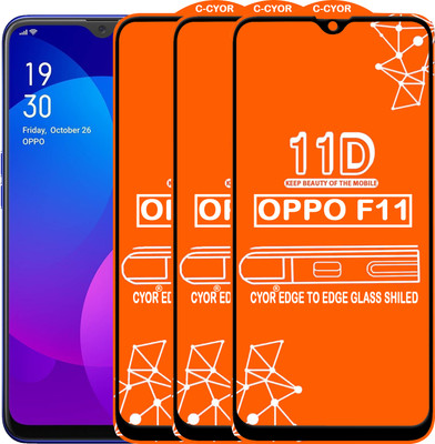 CYOR Edge To Edge Tempered Glass for OPPO F11(Pack of 3)