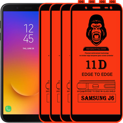 Laxdom Edge To Edge Tempered Glass for SAMSUNG J6(Pack of 4)