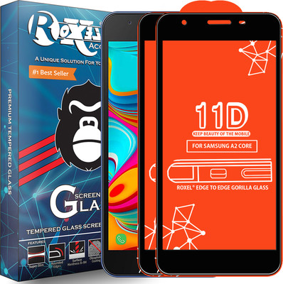 Roxel Edge To Edge Tempered Glass for Samsung Galaxy A2 Core(Pack of 2)