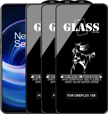 Qyist Edge To Edge Tempered Glass for ONEPLUS 10R(Pack of 3)