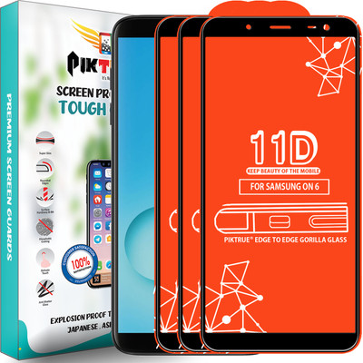 PikTrue Edge To Edge Tempered Glass for Samsung Galaxy On6(Pack of 3)