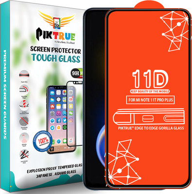 PikTrue Edge To Edge Tempered Glass for Redmi Note 11T Pro Plus(Pack of 1)