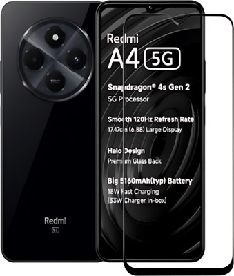 Sarju Edge To Edge Tempered Glass for Redmi A4 5G(Pack of 1)