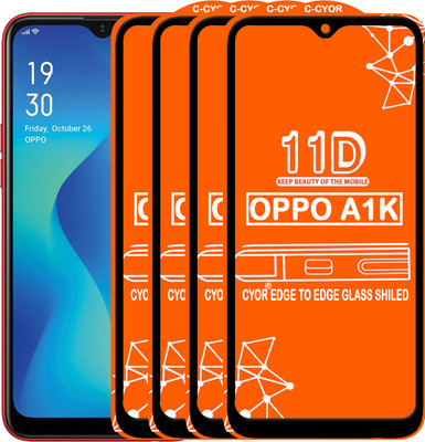 CYOR Edge To Edge Tempered Glass for OPPO A1K(Pack of 4)