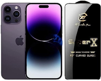 RADHYA Edge To Edge Tempered Glass for Apple iPhone 14 Pro Super X Edge Glass(Pack of 1)