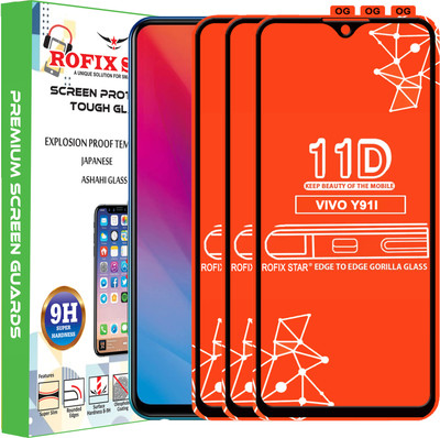 Rofix star Edge To Edge Tempered Glass for VIVO Y91I(Pack of 3)