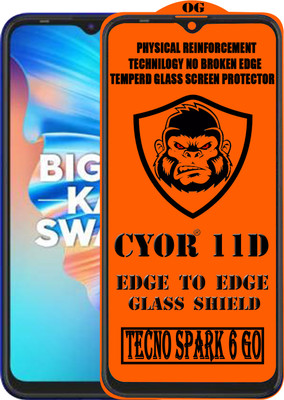 CYOR Edge To Edge Tempered Glass for TECNO SPARK 6 GO(Pack of 1)