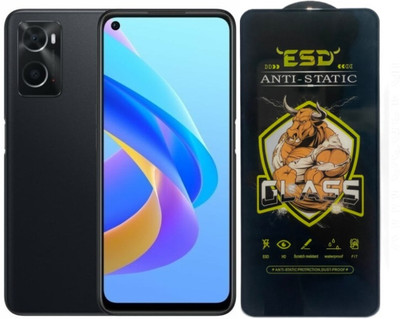 Resolute Edge To Edge Tempered Glass for Oppo A76, ESD Tempered Glass, ESD Screen Protector, Anti Static, Screen Protector(Pack of 1)