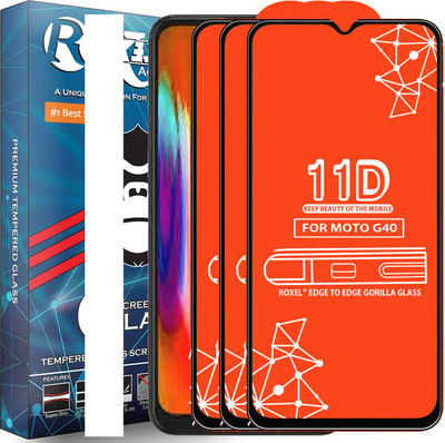 Roxel Edge To Edge Tempered Glass for Motorola G40(Pack of 3)