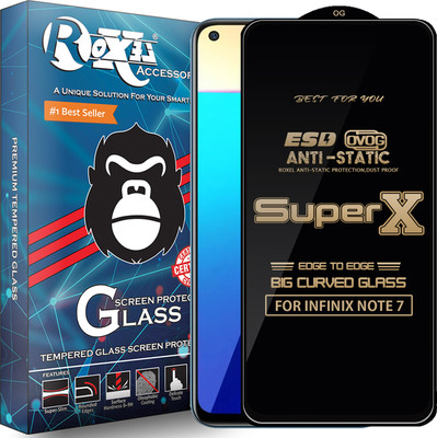 Roxel Edge To Edge Tempered Glass for INFINIX NOTE 7(Pack of 1)