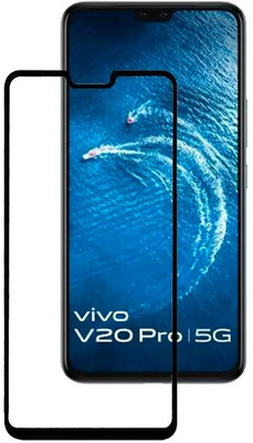 ankSONline Edge To Edge Tempered Glass for Vivo V20 Pro, Full Coverage -With Easy Installation Kit(Pack of 1)