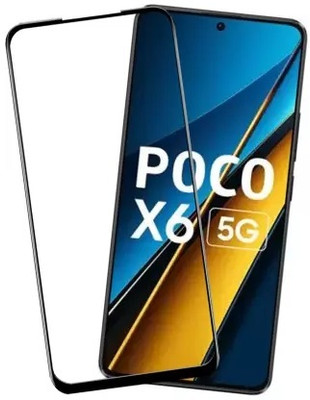 O2MG Edge To Edge Tempered Glass for POCO X6 5G(Pack of 1)